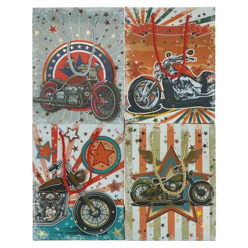 Item No.P0026Motorcycle Flat Foil-Stamped Gift Bag (S)