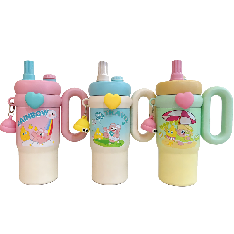 Item No.P0029Multi-Color Cartoon Insulated Cup with Handle