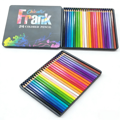 Item No.P0040Black Iron Boxed 24-color Pencils