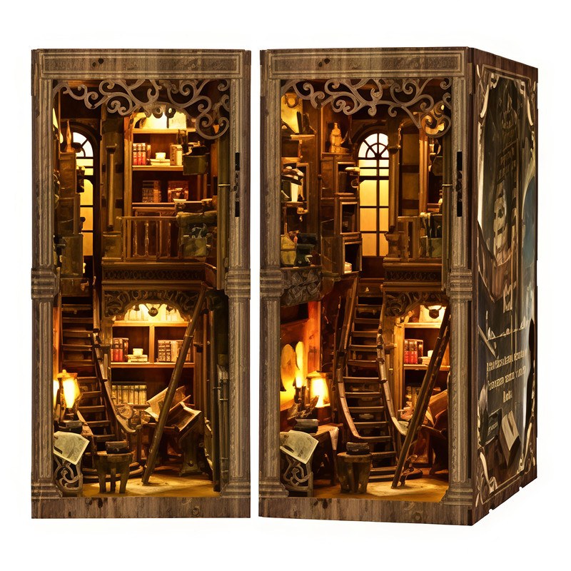 Item No.P0133DIY Miniature House – Antique Book Collection Room